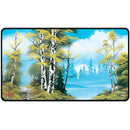 Bob Ross Lakeside Path Black Stitched Playmat