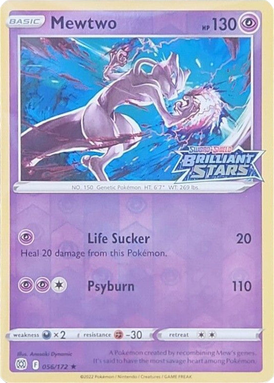 Mewtwo (056/172) (Brilliant Stars Stamped) [Sword & Shield: Brilliant Stars]