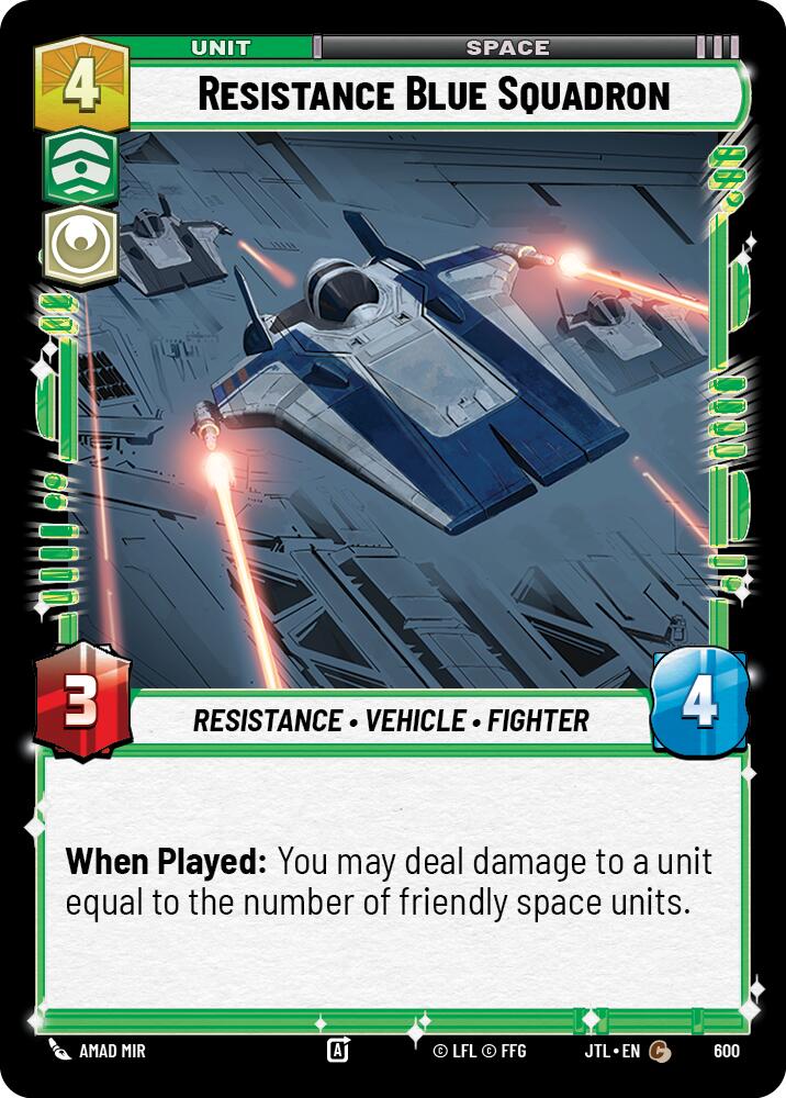 Resistance Blue Squadron (Foil) (600) [Jump to Lightspeed]