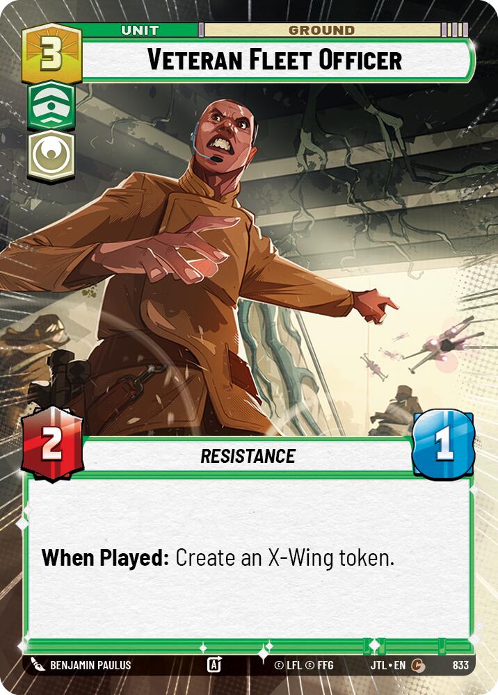 Veteran Fleet Officer (Hyperspace Foil) (833) [Jump to Lightspeed]