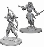 D&D Miniatures (Unpainted) - Player Characters (Rangers)