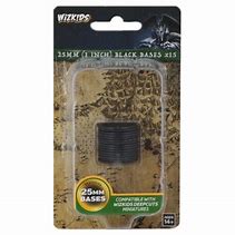 WizKids Black 25mm Round Bases x 15