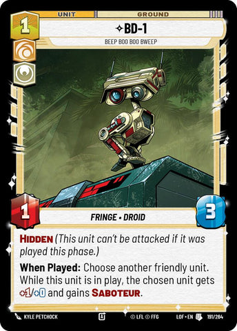 BD-1 - Beep Boo Boo Bweep (191/264) (191/264) [Legends of the Force]