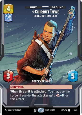 Chirrut Imwe - Blind, but not Deaf (1092) (Prestige Foil) (1092) [Legends of the Force]
