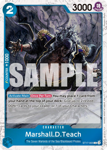Marshall.D.Teach (ST17-005) (Pirate Foil) [Premium Booster -The Best- Vol. 2]