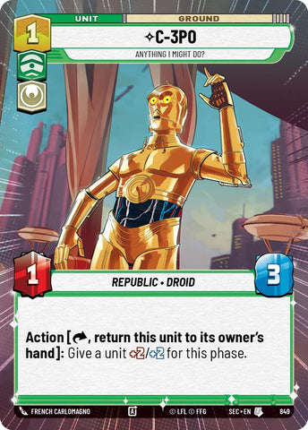 C-3PO - Anything I Might Do? (Hyperspace Foil) (849) (849) [Secrets of Power]