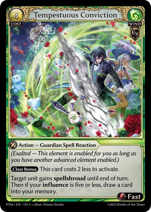 Tempestuous Conviction (Curio Foil) (155) [Phantom Monarchs]