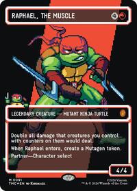 Raphael, the Muscle (0091) (Borderless) (Surge Foil) [Commander: Teenage Mutant Ninja Turtles]