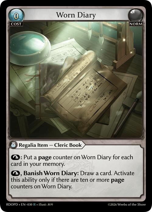 Worn Diary (030) [Radiant Origins: Pantheon]