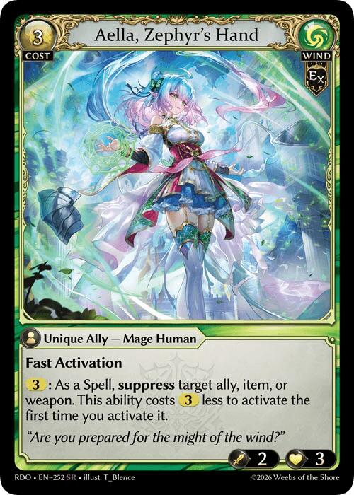 Aella, Zephyr's Hand (252) [Radiant Origins]