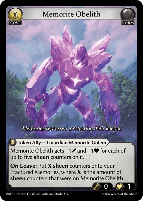 Memorite Obelith (96) [Radiant Origins]