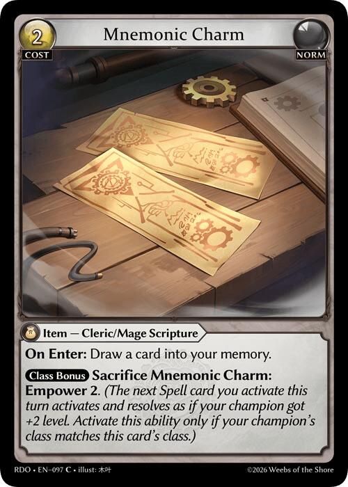 Mnemonic Charm (97) [Radiant Origins]