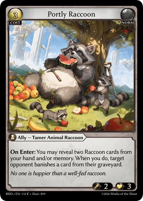 Portly Raccoon (112) [Radiant Origins]