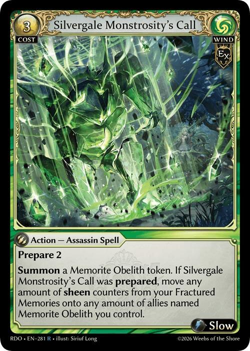 Silvergale Monstrosity's Call (281) [Radiant Origins]