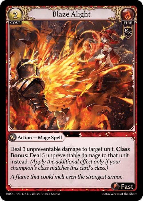 Blaze Alight (Curio Foil) (172) [Radiant Origins]
