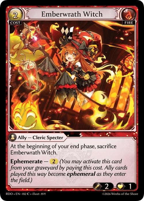 Emberwrath Witch (Curio Foil) (182) [Radiant Origins]