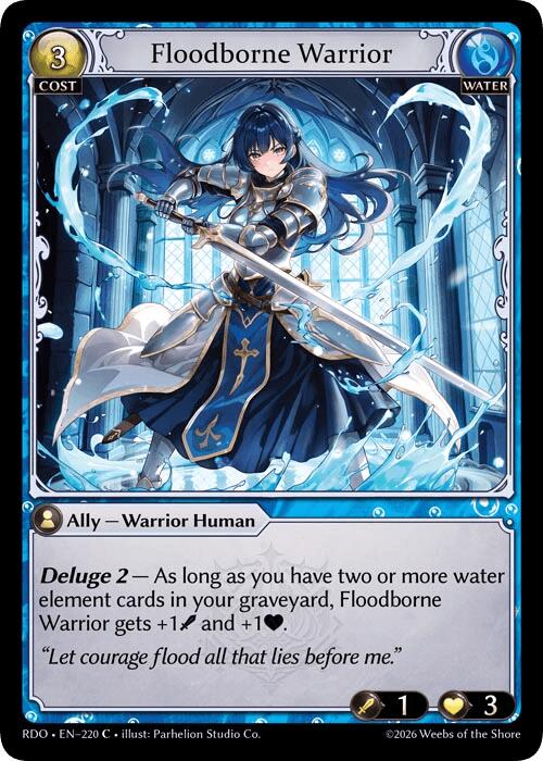 Floodborne Warrior (Curio Foil) (220) [Radiant Origins]
