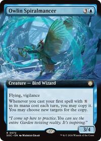 Owlin Spiralmancer (Extended Art) [Commander: Secrets of Strixhaven]