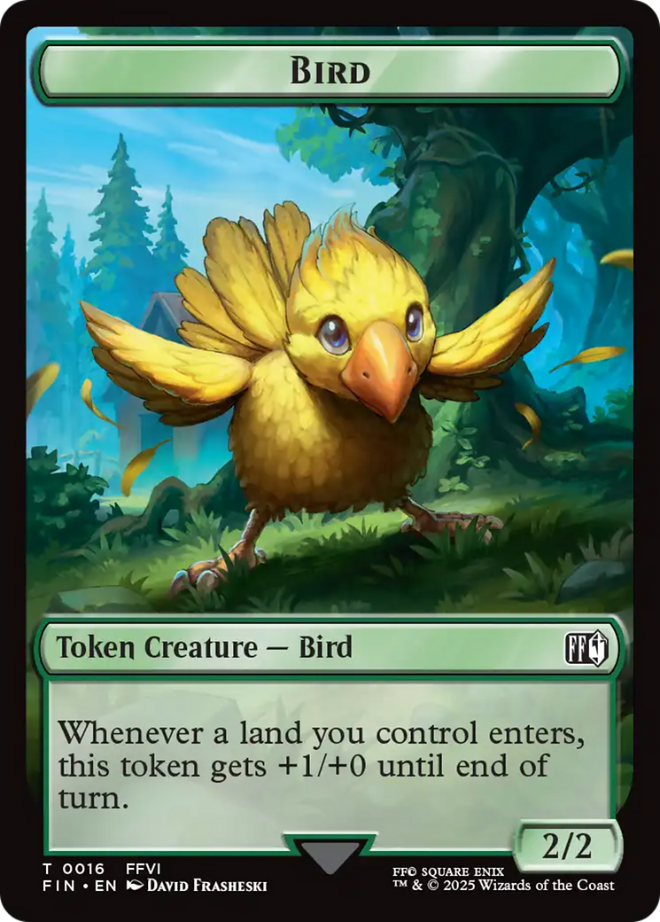 Hero (0007) // Bird (0016) Double-Sided Token [FINAL FANTASY Tokens]