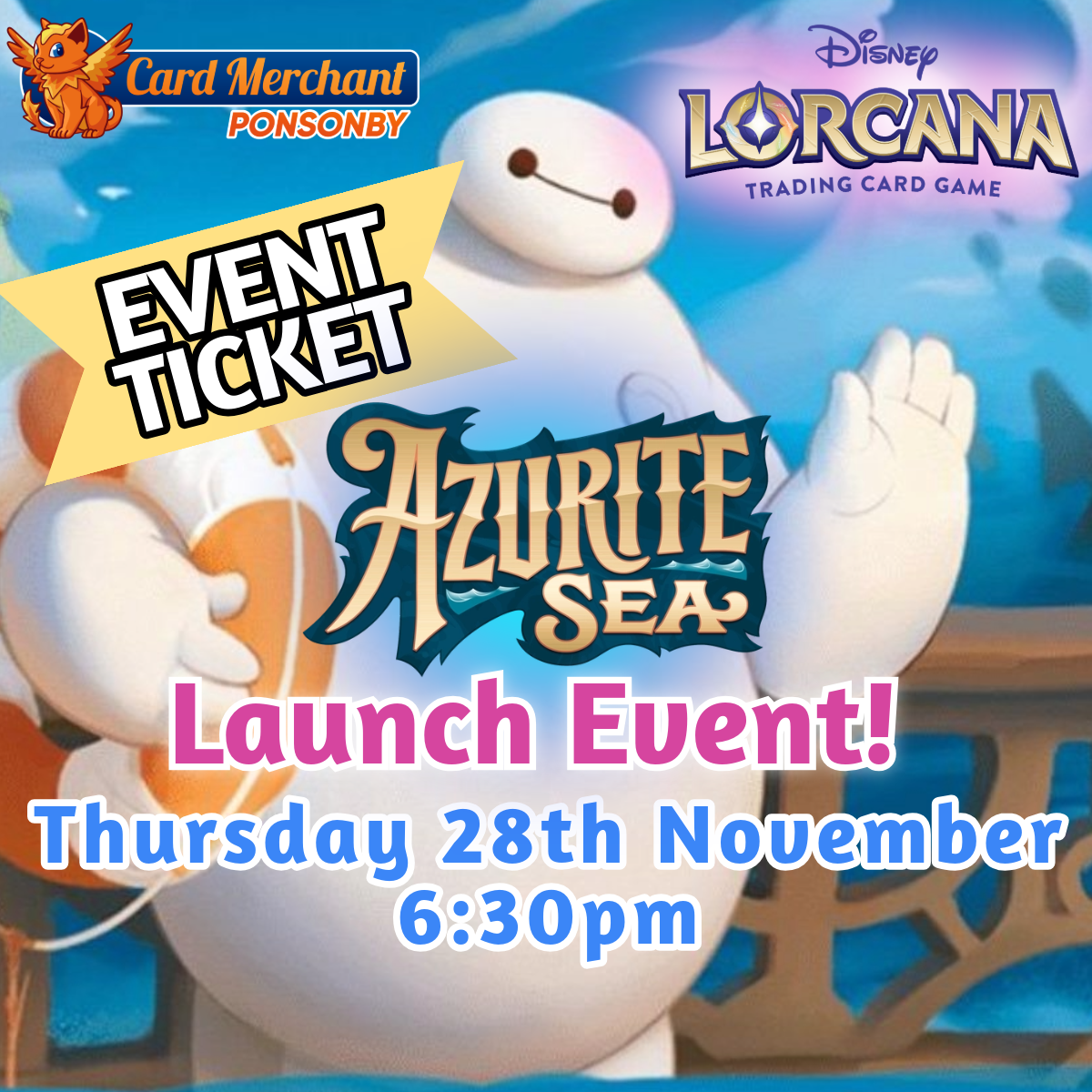 Ticket Disney Lorcana Azurite Sea Launch Event