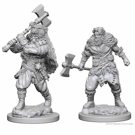 D&D Miniatures (Unpainted) - Player Characters (Barbarians)