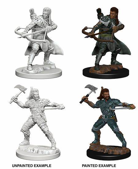 D&D Miniatures (Unpainted) - Player Characters (Rangers)