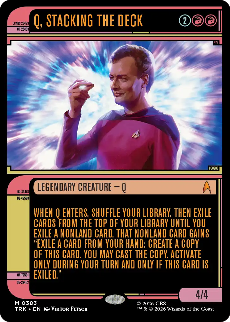 Q, Stacking the Deck (Showcase) [Star Trek]