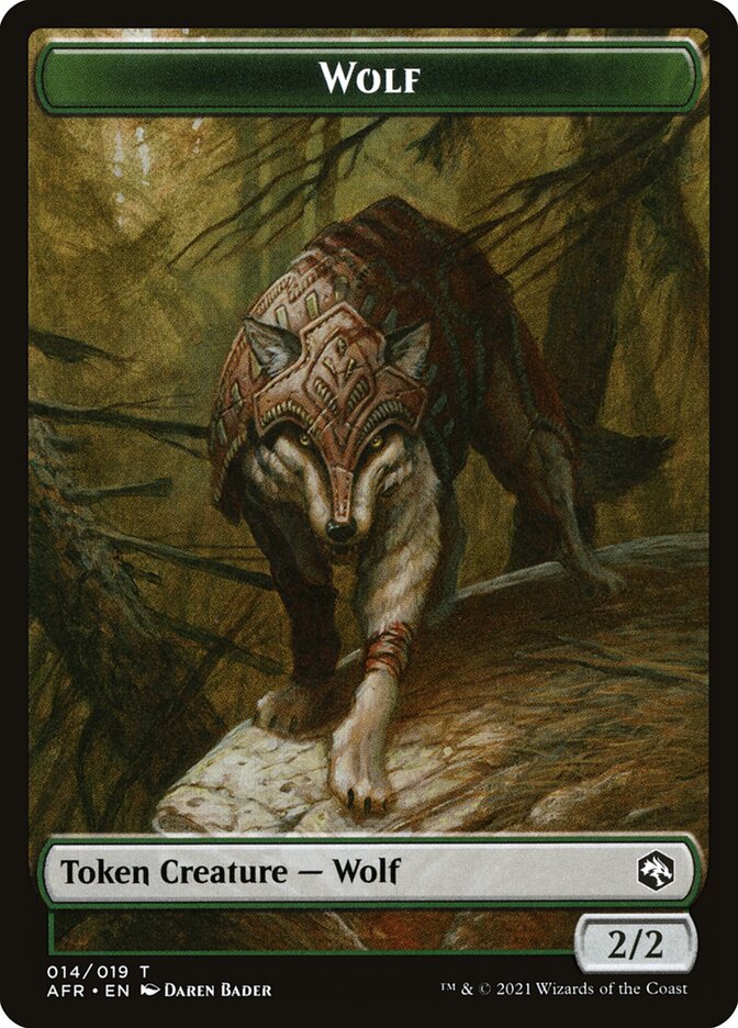 Wolf // Boo Double-Sided Token [Dungeons & Dragons: Adventures in the Forgotten Realms Tokens]