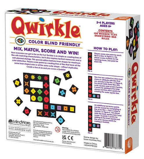 Qwirkle Colour Blind Friendly Edition